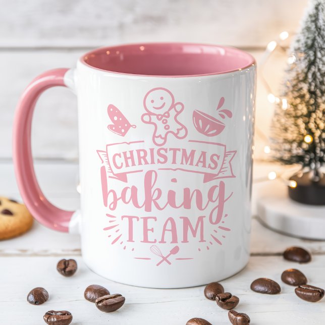 Weihnachtsbackteam Niedlich Rosa Feiertag Tasse (Von Creator hochgeladen)