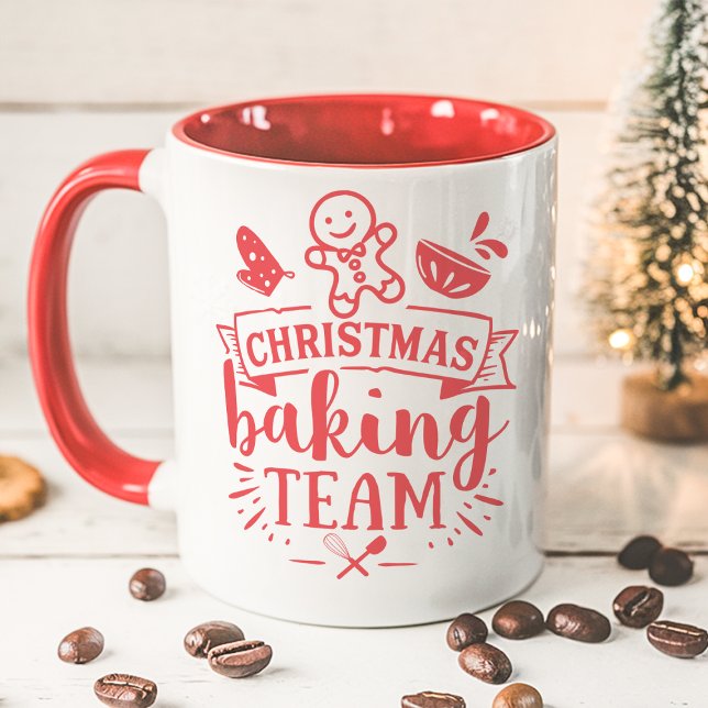 Weihnachtsbackteam Niedlicher Roter Urlaub Tasse (Von Creator hochgeladen)