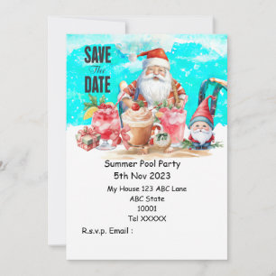 Weihnachtsbad Party mit Weihnachtsgetränken Einladung