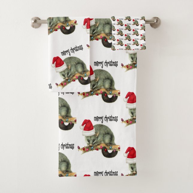 Weihnachtsbadehandtuch-Sets, Possum Badhandtuch Set (Insitu)