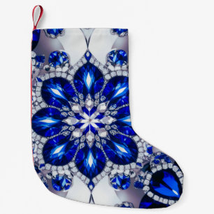 Weihnachtsbäder mit den Farben Weiß und Blau Kleiner Weihnachtsstrumpf