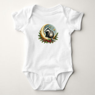 WeihnachtsBadger Baby Strampler