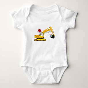 Weihnachtsbagger Baby Strampler