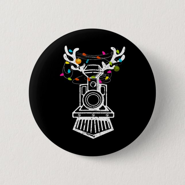 Weihnachtsbahn Rentier Weihnachtsbahn Button (Vorderseite)