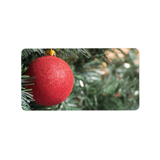 Weihnachtsball Adressaufkleber (Vorne)