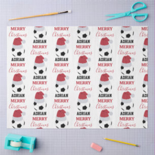 Weihnachtsball-Ball Sportfußball Individuelle Name Seidenpapier