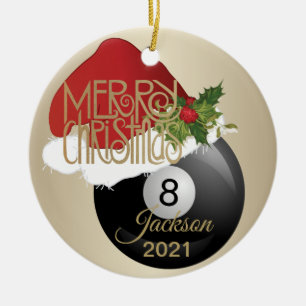 Weihnachtsball Billiard Keramik Ornament