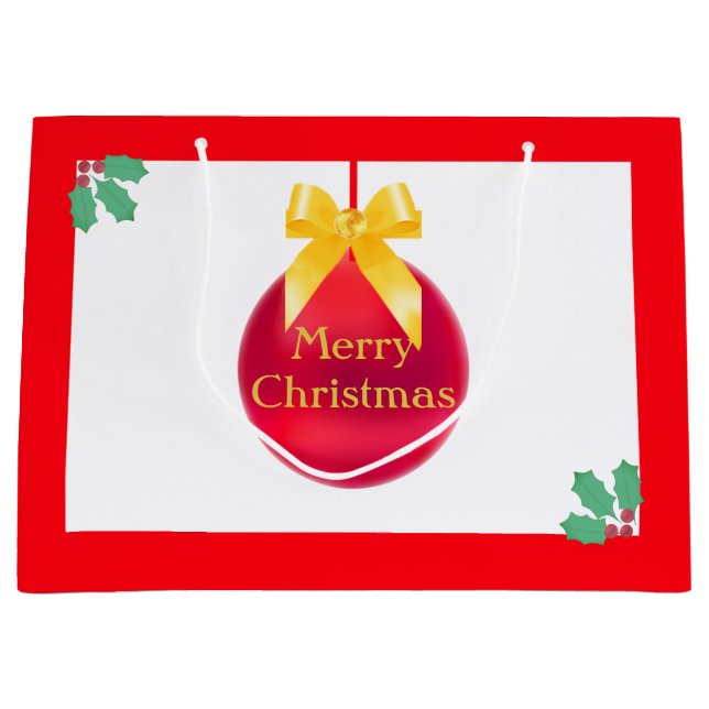 Weihnachtsball Große Geschenktüte (Vorderseite)