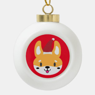Weihnachtsball im Weihnachtsmann! Keramik Kugel-Ornament