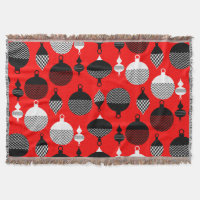 Weihnachtsball in Rot und Schwarz Retro