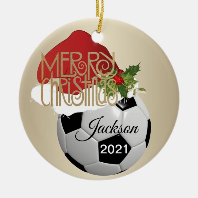 Weihnachtsball Keramik Ornament (Vorne)