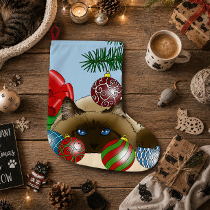 Weihnachtsball-Ornament-Katze Großer Weihnachtsstrumpf