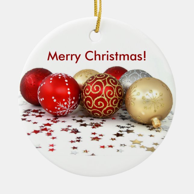 Weihnachtsball-Ornamente Keramikornament (Vorne)