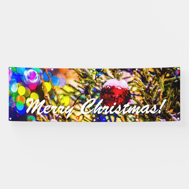 Weihnachtsball Rot Banner (Horizontal)