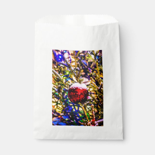 Weihnachtsball Rot Geschenktütchen (Vorderseite)
