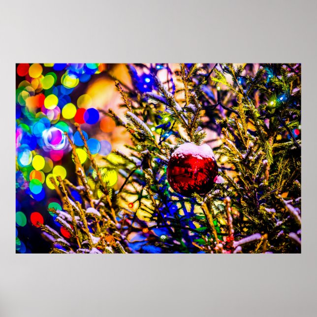 Weihnachtsball Rot Poster (Vorne)