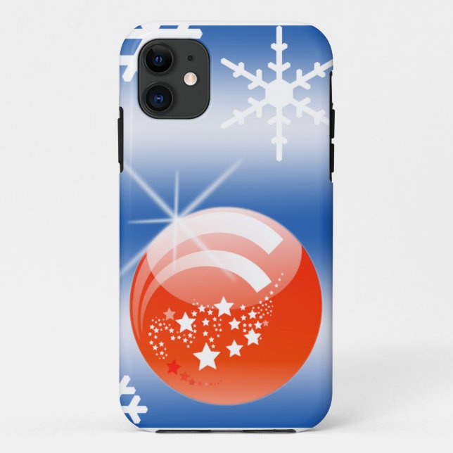 Weihnachtsball Schneeflocken Case-Mate iPhone Hülle (Rückseite)