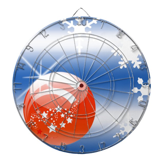 Weihnachtsball Schneeflocken Dartscheibe (vorne)