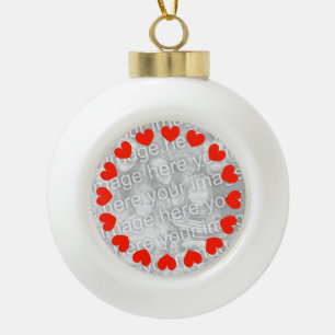 Weihnachtsbällchen im Foto   Eigenes Bild hinzuf Keramik Kugel-Ornament
