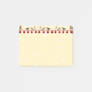 Weihnachtsbällchen & Karvogel Post-it Klebezettel