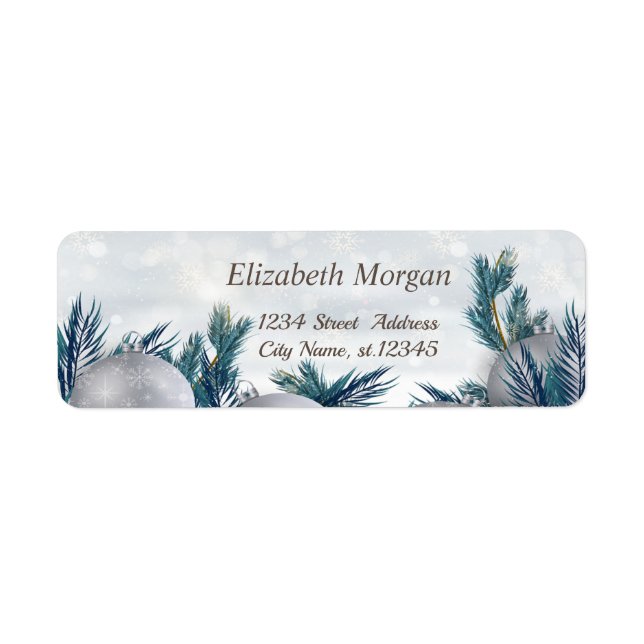 Weihnachtsbälle auf Kiefernbäumen Branchen (Vorne)