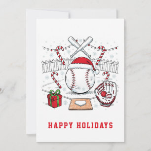 Weihnachtsbälle Baseball Weihnachtskarten Feiertagskarte