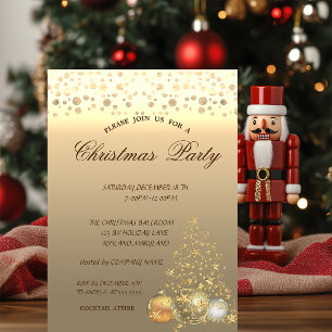 Weihnachtsbälle, Baum Firmenweihnachtsfest Party Einladung