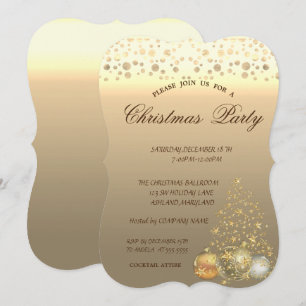Weihnachtsbälle, Baum Firmenweihnachtsfest Party Einladung