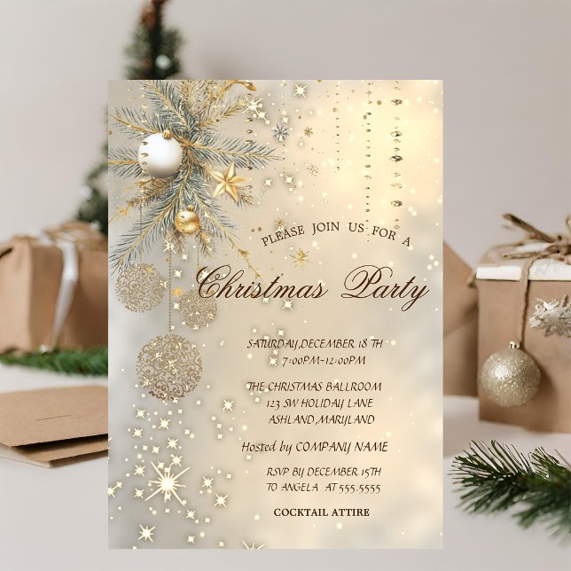 Weihnachtsbälle,Branchen Weihnachtsfeiertag Party Einladung (Von Creator hochgeladen)
