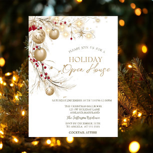 Weihnachtsbälle in Aquarellen Sparkle Branchen Einladung
