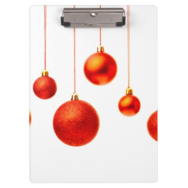 Weihnachtsbälle Klemmbrett (Vorderseite)
