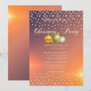 Weihnachtsbälle, Lichtern Company Weihnachtsfeier Einladung
