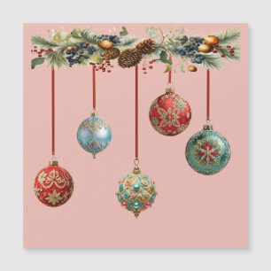Weihnachtsbälle Magnetkarte