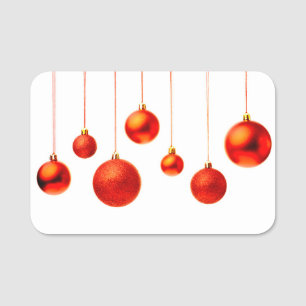 Weihnachtsbälle Namensschild