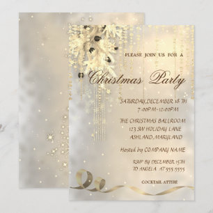 Weihnachtsbälle, Schneeflocken, korporiertes Party Einladung