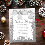 Weihnachtsbälle, Silver Corporate Christmas Party Einladung<br><div class="desc">Elegante Silber Weihnachtsfeier Einladungen. Diese wunderschönen Weihnachtseinladungen sind ideal für Weihnachts-Dinner-Party Einladungen,  Feiertagsgeschenke-Austausche,  Weihnachts-Spendenaktionen,  Einladungen für den Weihnachtsball und andere Veranstaltungen,  die im Dezember stattfinden. Verwenden Sie einfach die Vorlagenfelder,  um eigene Ereignisinformationen hinzuzufügen.</div>