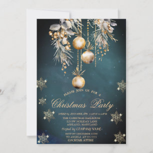 Weihnachtsbälle Snowflakes Company Einladung