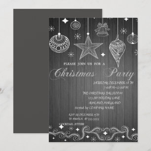 Weihnachtsbälle, Weihnachtsfeiertage Party Einladung