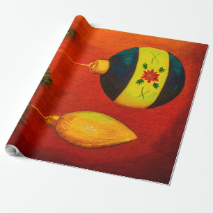 Weihnachtsbällenbaum in Rot Geschenkpapier