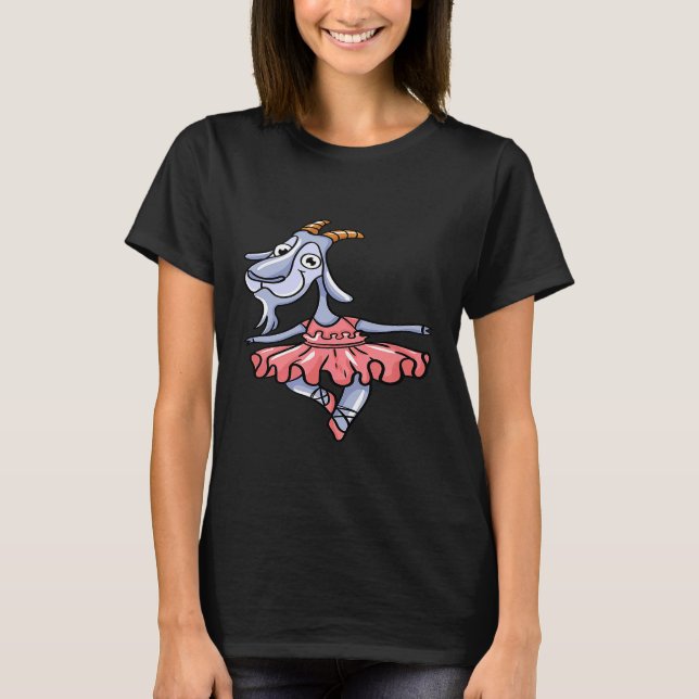 Weihnachtsballerina Tänzerin Ziege T-Shirt (Vorderseite)