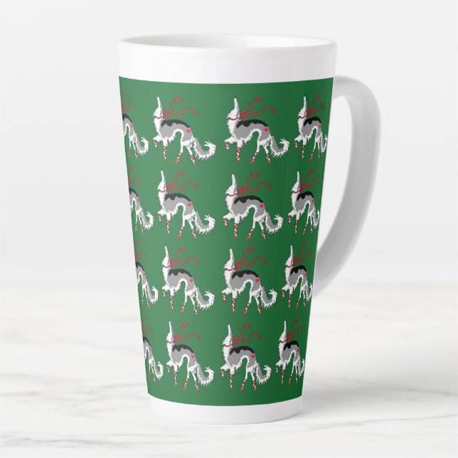 Weihnachtsballett Borzoi-Tasse Milchtasse (Rechte Ecke)