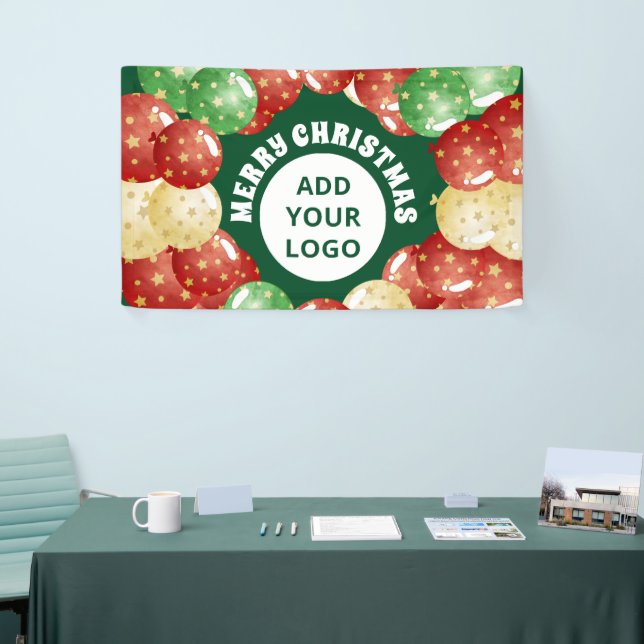 Weihnachtsballons Custom Company Party Green Banner (Messeveranstaltung)