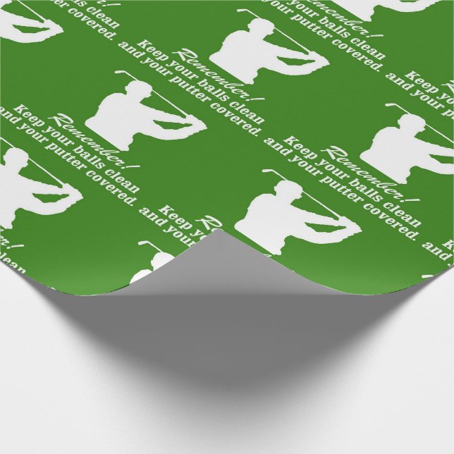 WeihnachtsbALLS CLEAN GOLFING Weihnachten Spaß Geschenkpapier (Ecke)