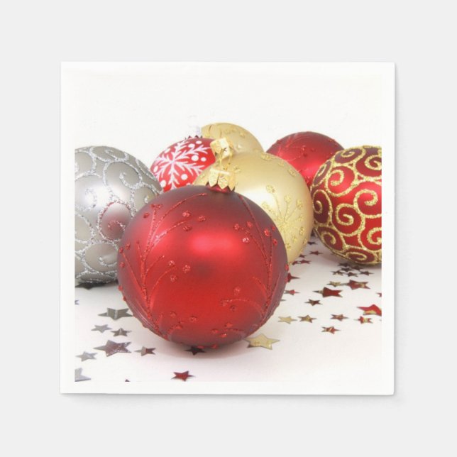 Weihnachtsballs Napkins Serviette (Vorderseite)