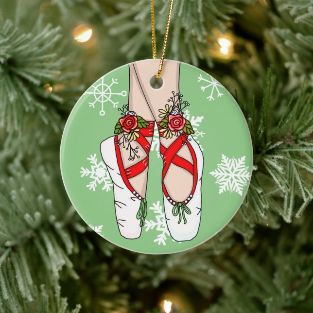 Weihnachtsballschläger Personalisiert Keramik Ornament (Baum)