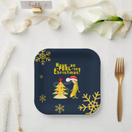 Weihnachtsbanane Pappteller