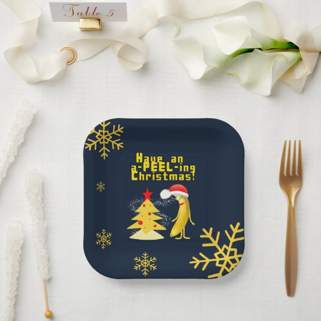 Weihnachtsbanane Pappteller (Hochzeit)