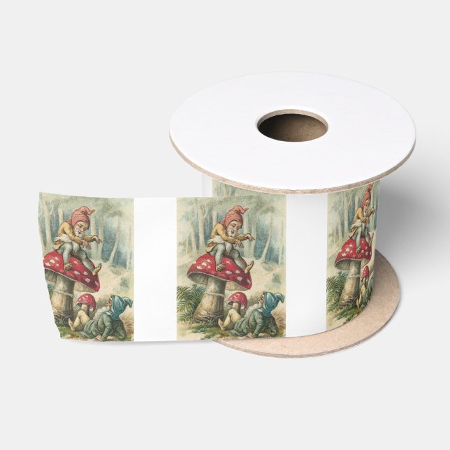 Weihnachtsband, Elf Vintag Satinband (Spule)