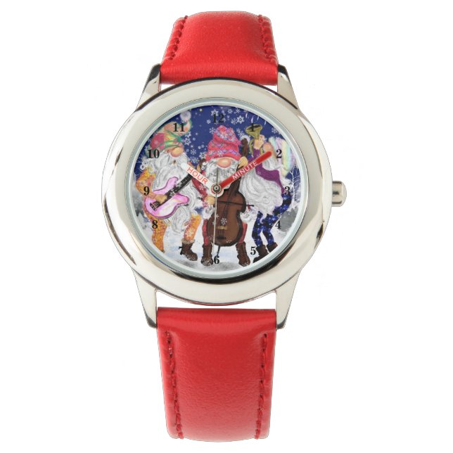 Weihnachtsband - Happy Song Armbanduhr (Vorderseite)