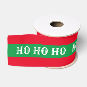 Weihnachtsband & Ho Ho Ho Ho Stripe Rote/Grüne Ges Ripsband